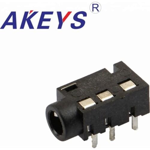 10PCS PJ-320E Headphone 3.5 socket 5 pins and 2 fixed feet 3.5 MM socket Female seat Power socket