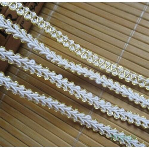 10yards/lot 7mm Width Vintage Nylon Embroidered Lace Trim Ribbon Fabric Handmade DIY Sewing Supplies Craft Decoration