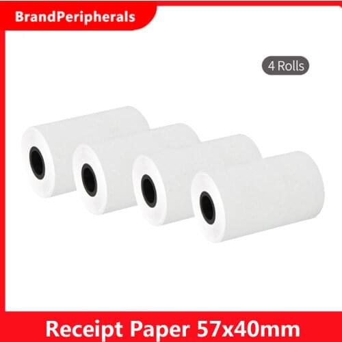 Color Thermal Paper Roll 57*30mm Bill Receipt Photo Paper Clear Printing for PeriPage A6 and PAPERANG P1/P2 3 Rolls