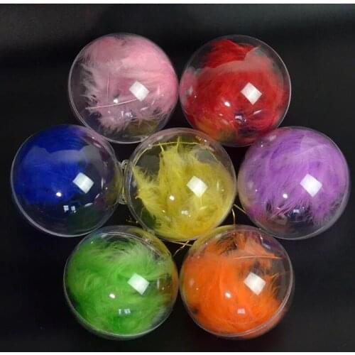 5Pcs 5cm Transparent Plastic Candy Box Bauble Xmas Ball Ornaments Tree Fillable Hanging New Clear Balls Home Wedding Decor