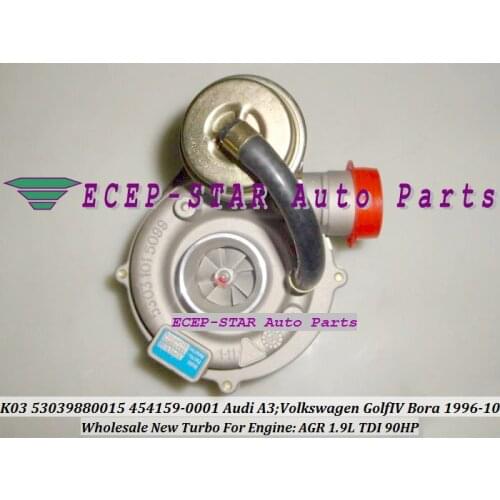 Free Ship K03 454159 454159-0001 53039880015 53039700015 038145701D Turbo For AUDI A3 VW Golf Bora Leon 1996-10 AGR ALH 1.9L TDi