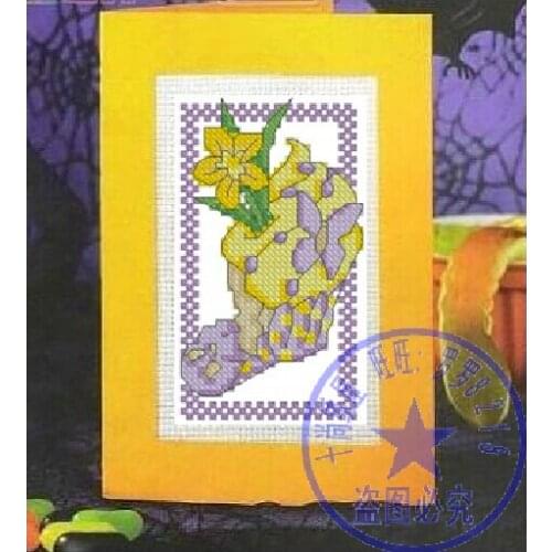 FREE Shipping FULL set cross stitching card Christmas Cake, cross stitch Christmas greeting card