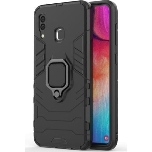 Armor Shockproof Ring Holder Case For Samsung Galaxy A30 A30S Hard PC Soft TPU Hybrid Rugged Back Cover