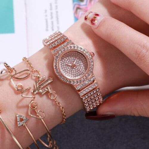 Luxury Wrist Watches for Women Fashion Gold Rhinestone Flat Glass Quartz Ladies watch Wristwatch Dress Gift relogio masculino