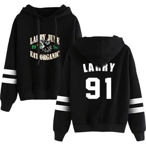 Larry June Hoodies Unisex Long Sleeve Fashion Streetwear Hooded Sweatshirts