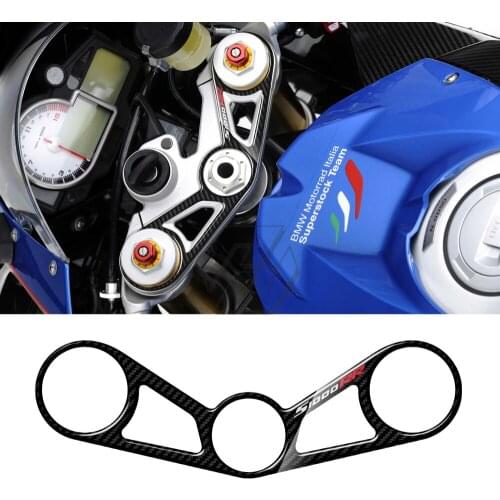 For BMW S1000RR and HP4 2012-2014 3D Carbon-look Upper Triple Yoke Defender