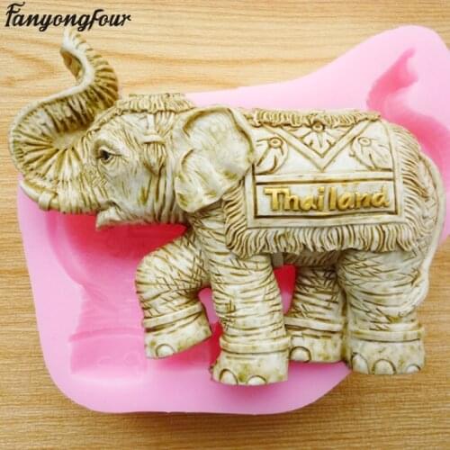 Thai elephant cake mold soap, sugar, chocolate, biscuits silicone mold DIY cake decoration tools