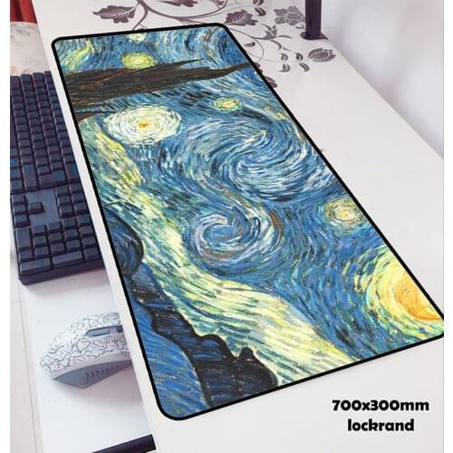 Van gogh mouse pads 70x30cm pad to mouse notbook computer mousepad world map gaming mousepad gamer to keyboard laptop mouse mat