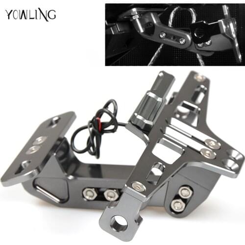 Motorcycle License Plate Bracket Licence Plate Holder Frame Number Plate For YAMAHA R1 2005 2006 KAWASAKI Z1000 Z800 Z750