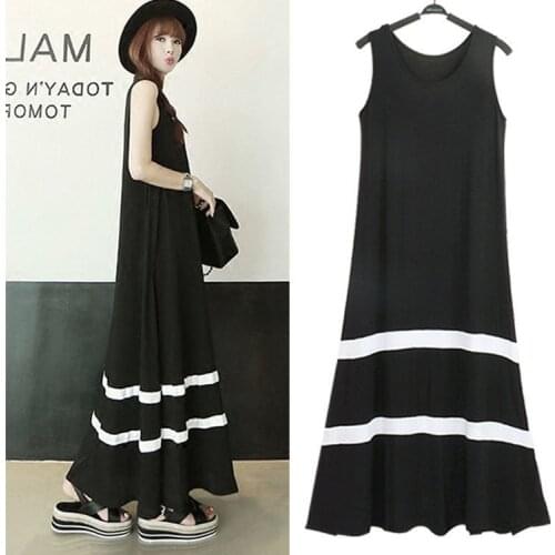 Summer Sundrss Dress Womens Sleeveless Solid summer Long Dress Round Neck Dress Elegant Sheath Slim Dress Dropshipping