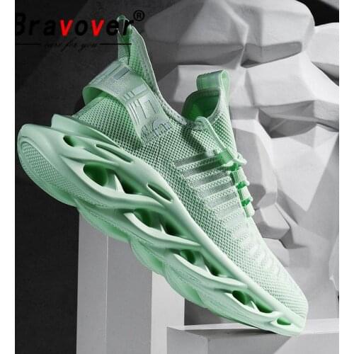 New Sneakers Men Running Shoes Mesh Breathable Light Weight Sport Shoes Lace-up Outdoors Athletic Comfortable Jogging Shoes