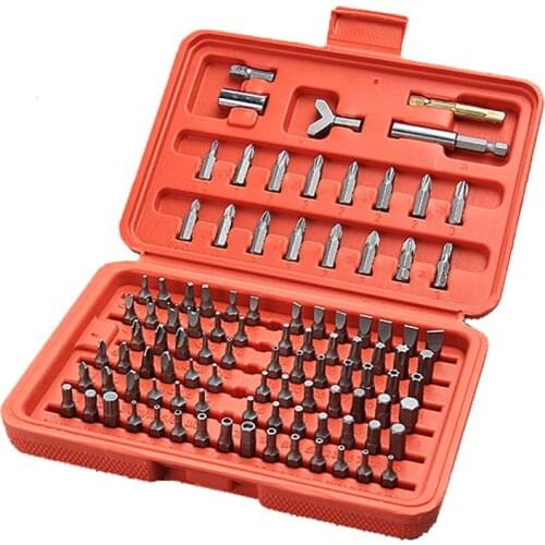 WEEKS 100 Pcs Screwdriver Set High Carbon Steel Screwdriver Bits Phillips Slotted Torx Hand Tools Set