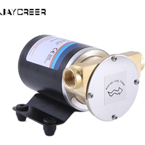 JayCreer 12V Oil Transfer & Fuel Scavenge Self Priming Impeller Gear Electric Pump Compatible For Boat Marine Yacht