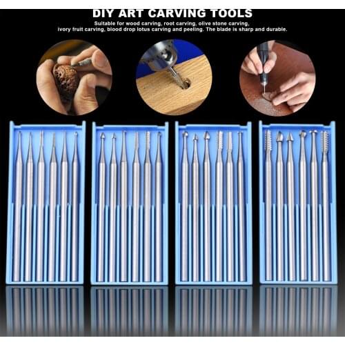 New 204 Thread Machine Miniature Olive Core Carving Knife 2.35 Tungsten Steel Carving Knife Electric Hollow DIY Art Carving Tool