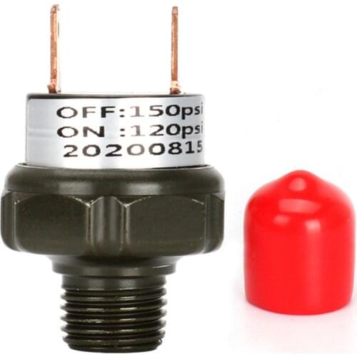 120-150PSI New Air Pressure Switch Tank Mount Thread 1/4" NPT 12V/24V For Train Horn Air Horns Air Suspension Compressors
