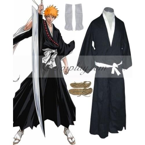 Bleach Ichigo Soul Reaper Cosplay Costume E001