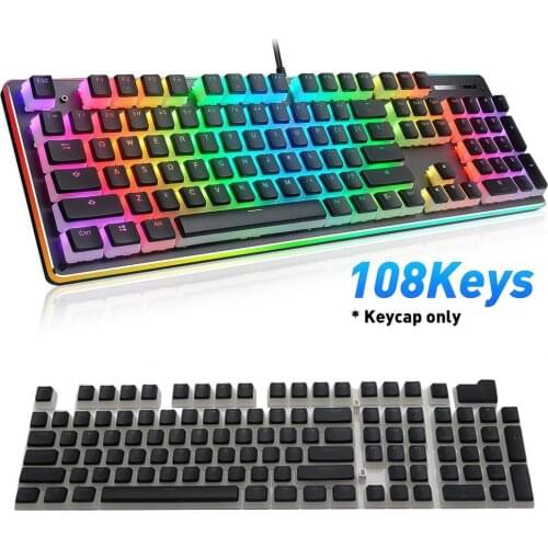 PBT Keycap 108Pcs Mini Keys Double Color Backlight Keycap Universal Column Cherry Mechanical Keyboard