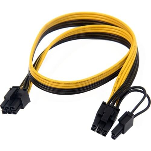 PCIe 6Pin to 6+2 Pin Power Supply Cable 8 pin to 6 Pin PCI Express Graphics Card Power Cable Male to Male Port 18AWG
