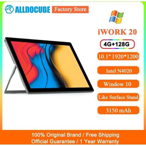 Alldocube iWork 20 Windows 10 Tablet 4GB DDR4 128GB EMMC 10.1 inch Intel N4020 IPS 1920*1200 HDMI-compatible 2 in 1 Tablet PC