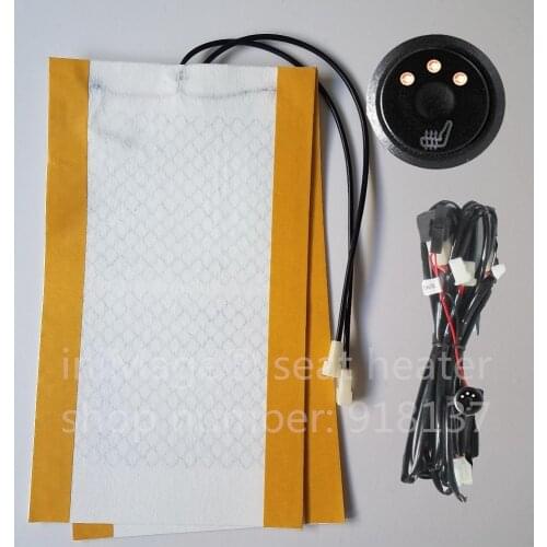 1 seat install Round button 3-level switch carbon fiber seat heater,heated seat,carbon fiber, seat heating automobile warmer