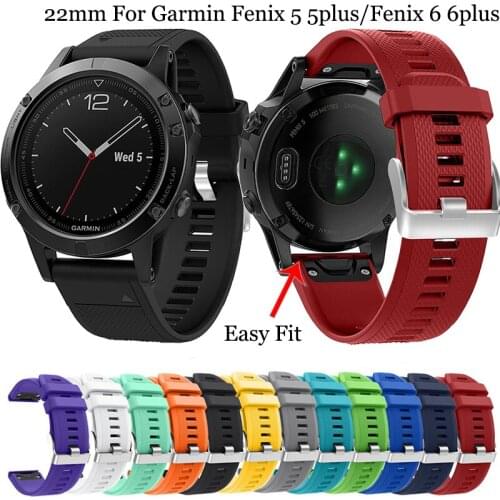 22mm Smart Watch Band Straps For Garmin Fenix 6 6Pro 5 5Plus Forerunner 935 945 Quatix 5 Quick Release Strap Silicone Bracelet