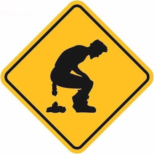 S50017# 13CM/15CM/17CM Personality PVC Decal Forbidden Toilet Waterproof Car Sticker on Motorcycle Laptop Decorative Accessories