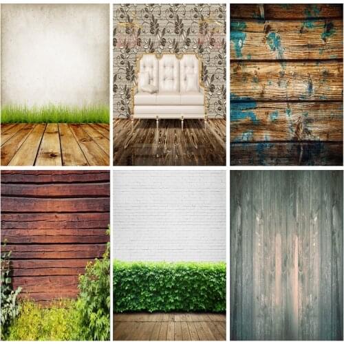 SHENGYONGBAO Wood Board Texture Photography Background Wooden Planks Floor Baby Shower Photo Backdrops Studio Props 210307TZA-04