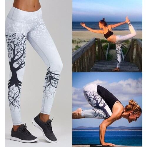 Tree Print Yoga Pants Women Fitness Gym Clothing Sports Yoga Workout Fitness Exercise Athletic Slim Pants Spodenki damskie
