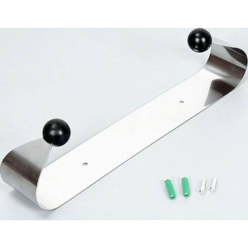 Stylish black rubber ball holders Paper Towel Holder Under Cabinet Wall Mount Stainless Steel Rack Kitchen