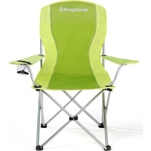 Portable Quick Folding Oxford Chair Camping Beach Fishing Outdoor Use Lightweight Quad Chairs with Padded Armrest & Cup Holders
