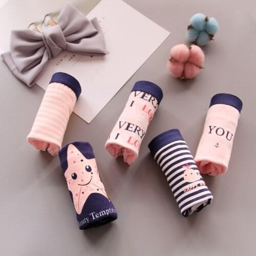 3pcs/lot Women Cotton Sexy Panties female comfortable Briefs Cartoon Cute Soft Cute women girls Underwear L Panty