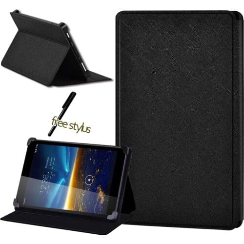 Universal Tablet Case for Vodafone Smart Tab PU Leather Stand Tablet Shockproof Cover Case+Free Stylus