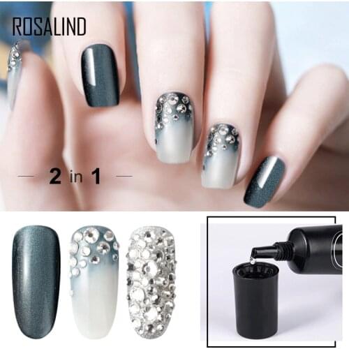 Top Coat Rhinesotne Nail Gel Strong Adhesive Glue 8ML for Nail Art Decor MH88