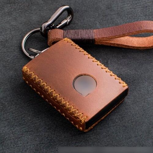 1X Genuine Leather Car Key Case For Volvo S90 XC60 XC90 V90 XC40 Keychain Bag Remote Fob Key Cover Protector Frame Accessories