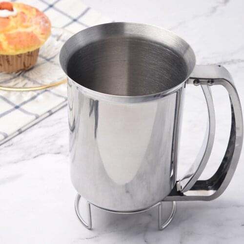1pc Newest 800ml Pancake Maker Stainless Steel Pancake Cupcake Batter Dispenser For Cupcakes Belgian Waffles Crepes Baking New