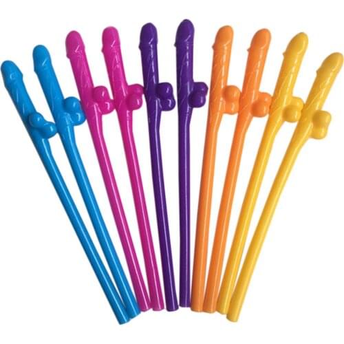 50Pcs Kitchen Bar Multicolor Straws Night Disposable Straw Tableware Bachelorette Singles Party Fun wholesale Drop Shipping