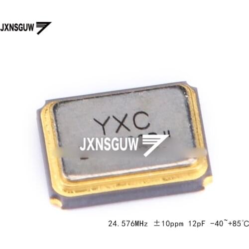 10PCS 3225 SMD passive crystal oscillator 24.576MHz 10ppm 12pF X322524576MOB4SI 4 feet