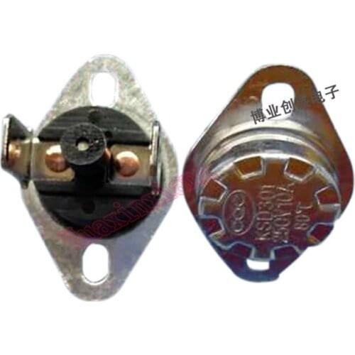 10PCS/Lot KSD301 Temperature Switch Thermostat Sensor Hand-reset 10A/250V Normally-Close 45 -150
