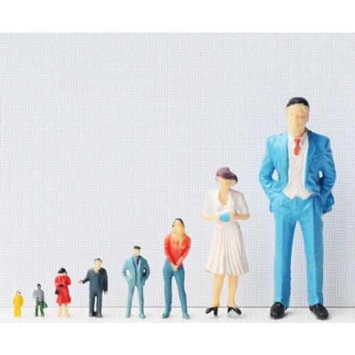 100pcs DIY handmade mini construction sand table character model material simulation doll Landscape Miniature model People