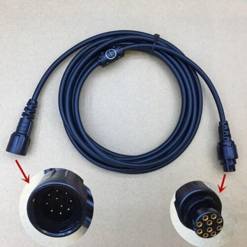 15pcs/lot the microphone extend cable for Hytera MD780 MD650 MD658 etc car vehicle digital radio cabel length=about 3m