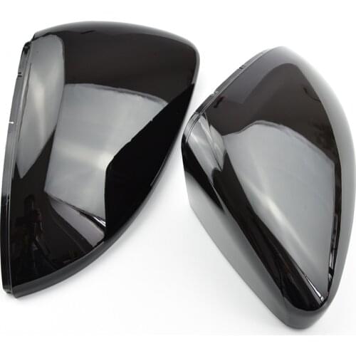 2PCS Mirror Covers Caps RearView Mirror Case Cover For VW Golf MK7 7.5 GTI 7 7R Carbon Bright Black Cover car accessory