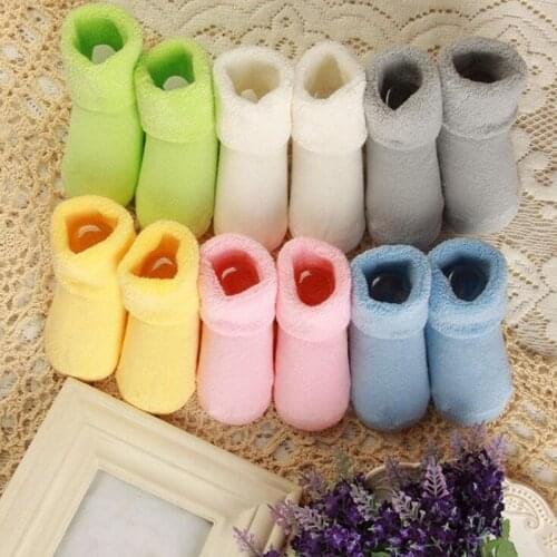 2019 New autumn and winter newborn baby socks cotton thick floor toddler foot socks