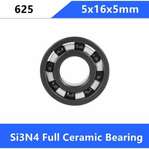 5/10pcs 625 full Si3N4 Ceramic bearing 5x16x5 mm Ceramic deep groove ball bearings 5*16*5mm
