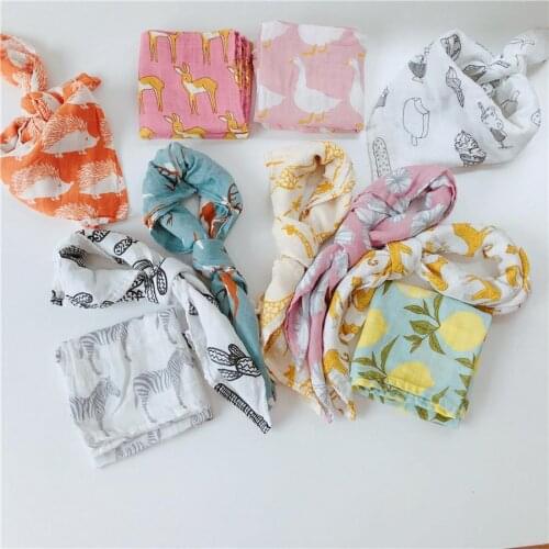 50pcs Baby Soft Organic Cotton Baby Blanket Swaddle Wrap Feeding Burp Cloth Towel Scarf Baby Stuff