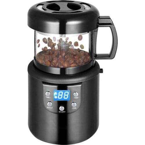 80g Capacity 110v Coffee Roaster Coffee Roasting Machine No Smoke Coffee Beans Machine 1400W EU Plug 220V