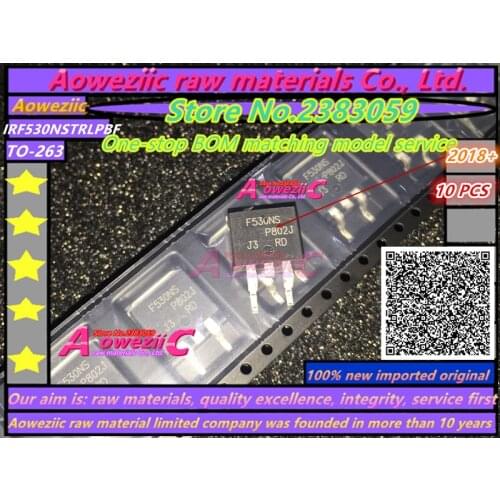 Aoweziic 2018+ 100% new imported original IRF530NSTRLPBF IRF530NS F530NS TO-263 MOS FET Transistor 17A 100V