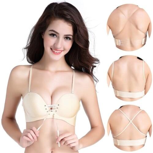BRZFMRVL Sexy Women Push Up Bra Bandage womens sexy bra massage paml supper chest bra Sexy Wedding Top Lingerie seamless bra