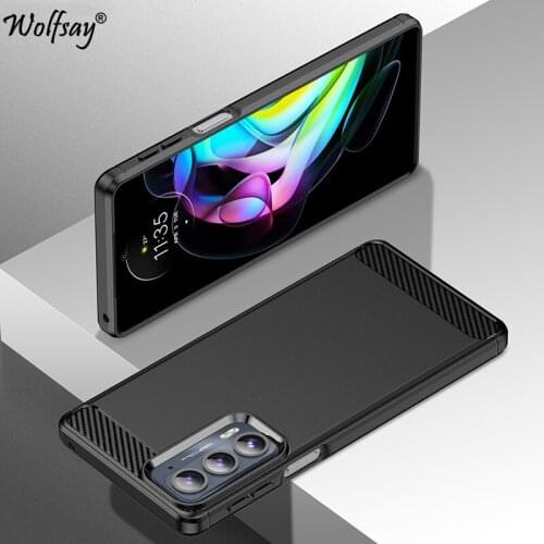 For Motorola Edge 20 Case Bumper Silicone Carbon Fiber Cover For Motorola Edge 20 Case For Motorola Edge 20 Edge20 Case 6.7 inch