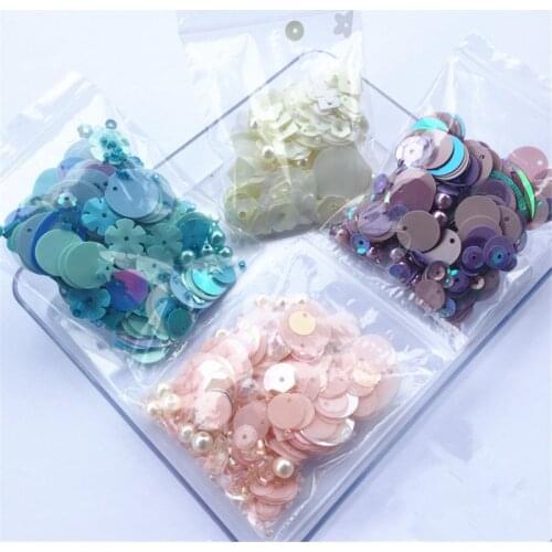DIY Sequins Beads Pearl mixed Sewing Material DIY Jewelry Material Color Mixed Wedding Dress Clothing Accessories RH50