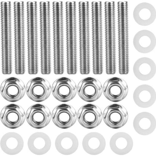 Stainless Steel Header Black Exhaust Manifold Head stud Bolt Kit Bolts for Honda Acura Car Accessories Exhaust Manifold Stud Kit